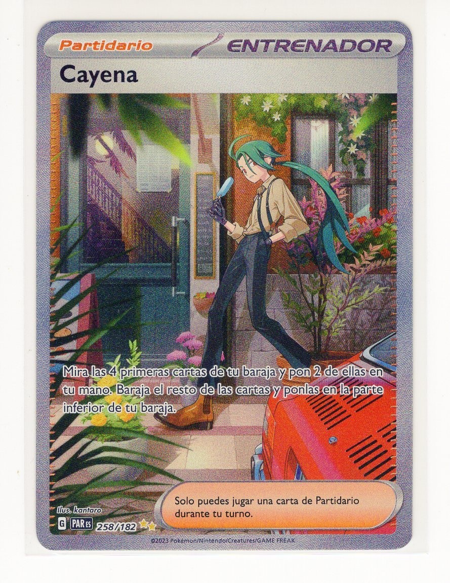 mira pokemon card 1x ~ESP~ SPANISH Cayena / Rika 258 Paradox Rift Pokemon Card (TLB2)