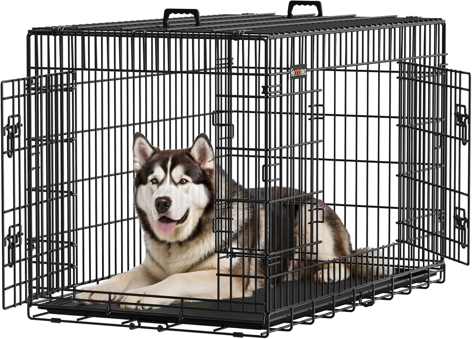 Kennel per Cani Taglia Grande 122x80cm | Gabbia Addestramento 2 Porte