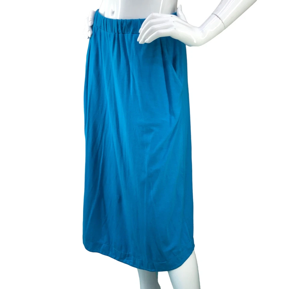 Fresh Produce Mujer Talla XS Falda Midi Bolsillos Pull On Supima Elastizada Azul EE. UU. Foto 3 de 4