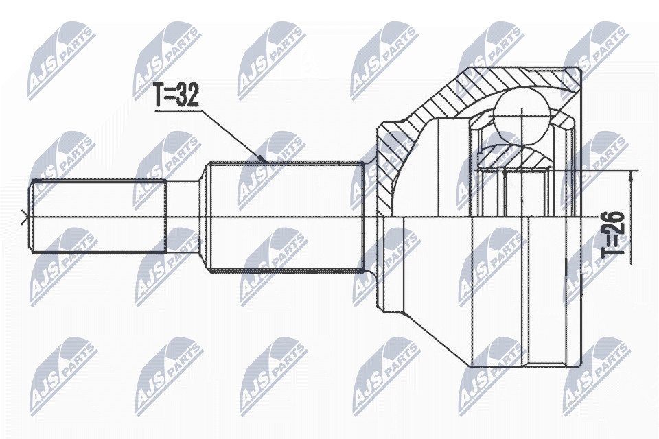 Nty Outer Cv Joint For Dodge Journey 2012-, Fiat Freemont 2011 - Image 8