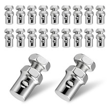 20 Pcs Throttle Brake Cable Ends 18 Stop Clamp Clutch Lock Throttle Cable ...