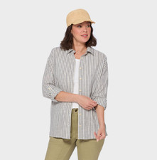 Duluth Women's Artisan Hemp Overshirt - Lead Stripe