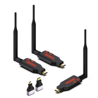 Wireless HDMI,One Transmitter and Two Receiver, 330FT/100M 4K Decode 1080P Ou...