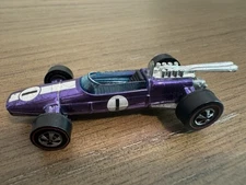 Vintage Hot Wheels Redline 1969 Purple Brabham Repco F1 Mattel Inc.