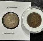 1862 Copper-Nickel Indian Head Cent Good Det. + 1892 Indian Cent VG - 1C Auction