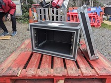 6U Foam Sleeved Shockmount 19" Rack Flightcase by Rhino 4 Castors 365mm Deep