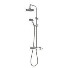 Triton Benito Thermostatic Mixer Shower Chrome Rear Fed Dual Head 1.25m UK Bath