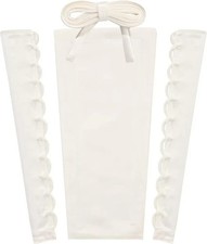 4Pcs/Set DIY Satin Corset Back Kit Zipper Replacement Adjustable 18, Ivory