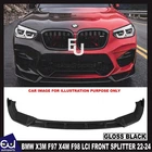 FOR BMW X3M F97 X4M F98 LCI FRONT SPLITTER LIP SPOILER GLOSS BLACK 2022-2024