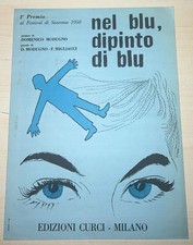 SPARTITO MUSICALE SANREMO 1958 1 PREMIO , NEL BLU , DIPINTO DI BLU , MODUGNO
