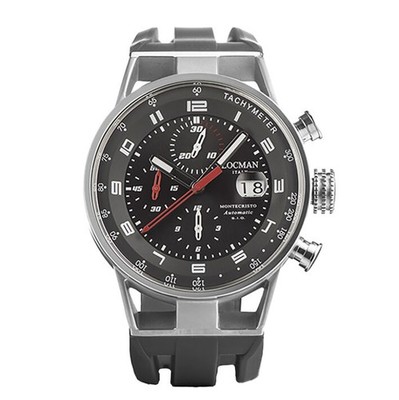 Locman Italy Herrenuhr Montecristo Chrono grau Automatik aus Titanium / Stahl