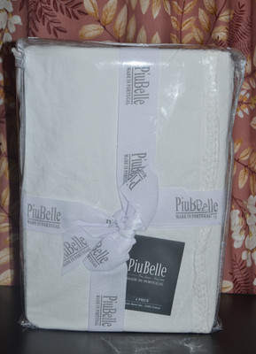 NEW PiuBelle Piu Belle QUEEN Sheet Set 100% Cotton Portugal Luxury Bedding 4 PC