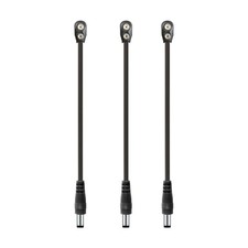 AZOR Guitar Pedal Power Cable,9V Battery Clip Converter Cable Black