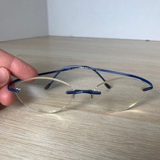 Silhouette SPX M 1960 /00 6054 Eyeglasses Oval Rimless Blue 17-40-140 Excellent