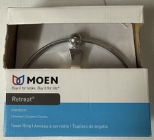 MOEN Retreat Towel Ring in Spot Resist Chrome Finish - DN8386CH NEW