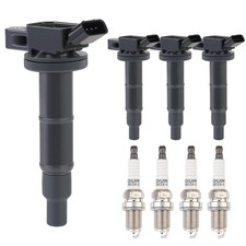 4PCS Ignition Coil Pack UF333 and Iridium Spark Plugs 7092 Compatible with To...