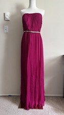 Vintage Donna Morgan Silk Chiffon Dress Sweetheart Formal Prom Greek Goddess 10