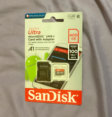 SanDisk Ultra 400GB microSDXC UHS-I Class 10 High Speed Memory Card + Adapter