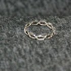 Sterling Silver Chain link stack able RING size 5 Silver ring Vintage New 1990's