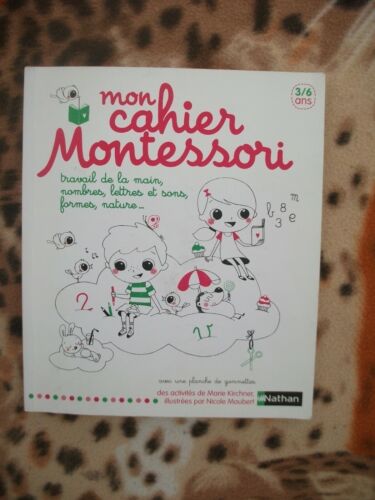 Mon cahier Montessori- nombres, lettres formes.. NATHAN- 3/6 ans - Photo 1/2