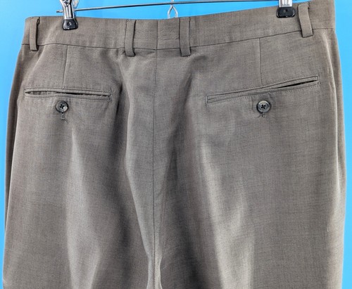Claiborne Men's Taupe Pleated Cuffed Dress Pants Sz. 34x30 EUC - Picture 5 of 11