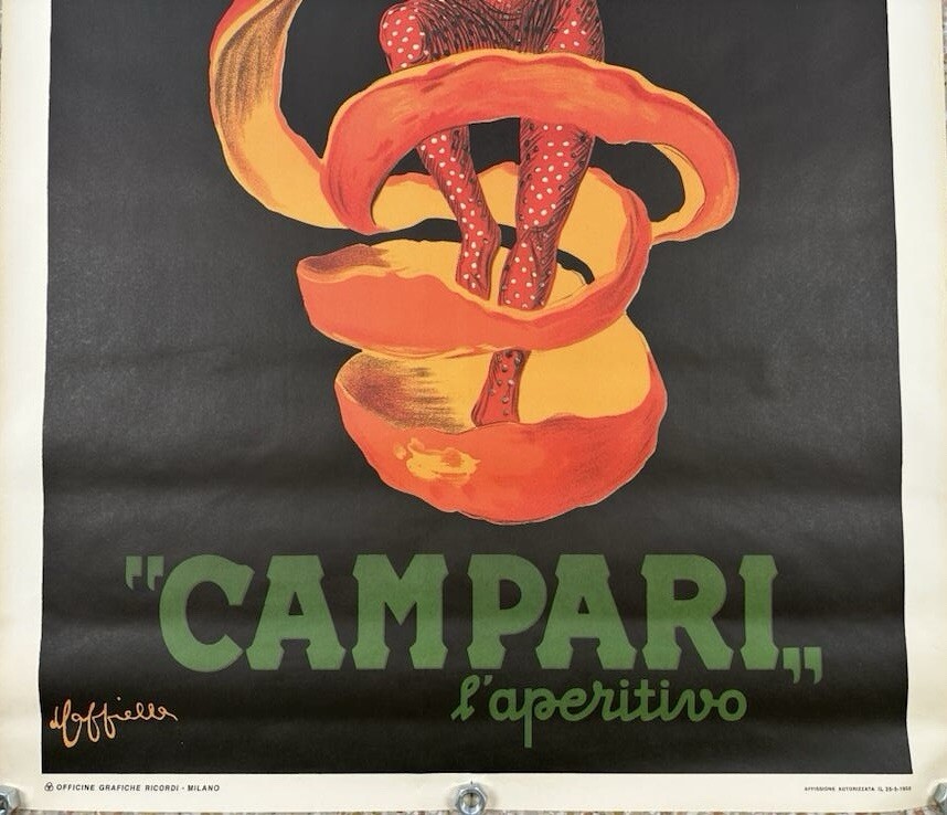 Hat - Poster '50 - Campari aperitif (Spiritello) - BID NOW! OFFER NOW 