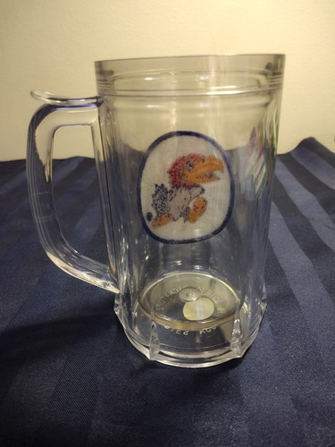 Vintage Kansas Jayhawks Plastic Signature Series Thermal Insulated Mug 16oz - Picture 2 of 4