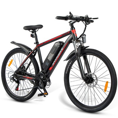 26'' Electric E-Bike 350W Mountain Bicycle MTB 36V10AH Power Assist 7S Black EU