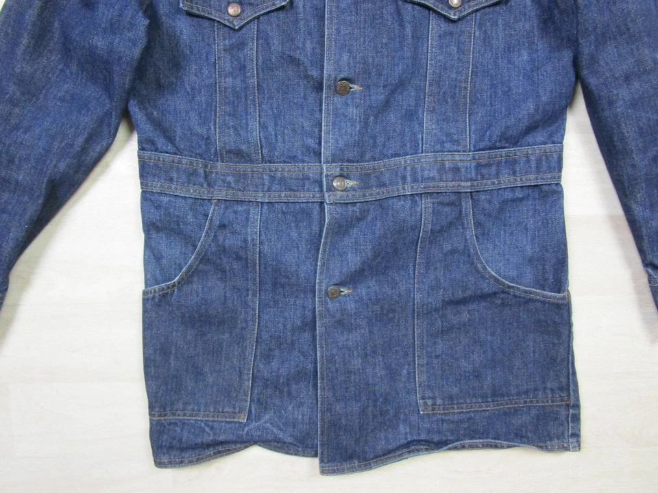 Chaqueta Blazer De Colección Levi's Naranja Tab Larga Cola Dividida Denim Tareas Para Hombre Talla (L) Foto 4 de 4