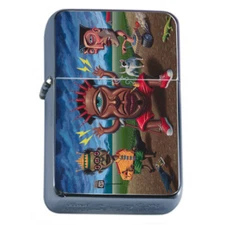 Trippy Art Em14 Flip Top Oil Lighter Windproof