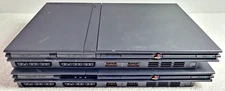 Lot of 2 Sony PlayStation 2 PS2 Slim Black Console Only - Clean Tested, Working