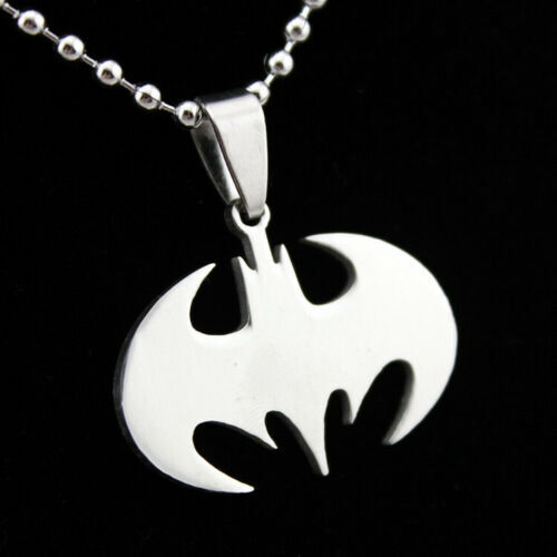 Batman Pendant Necklace – Silver Stainless Steel – Unisex Fashion Jewelry