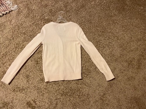 Girl's Sonoma Long-Sleeved Light Pink Sequined Sweater Size 10 EUC! - Picture 3 of 5