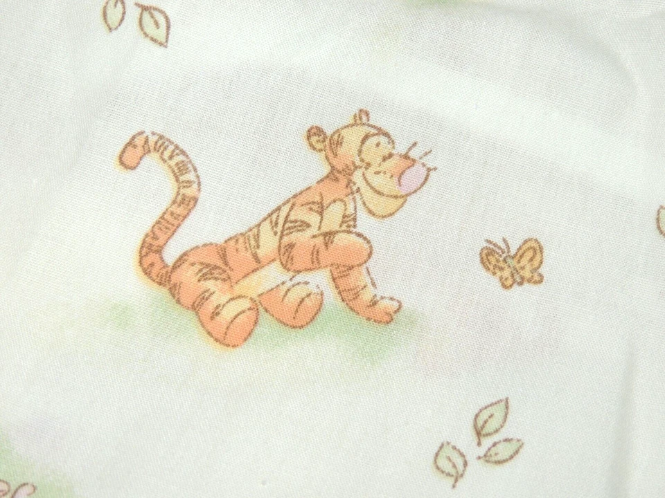 ПРОСТЫНЯ ДЛЯ КРОВАТКИ DISNEY WINNIE THE POOH ТИГР ПОРОСЕНОК БАБОЧКИ КОРОНА РУКОДЕЛИЕ - Изображение 3 из 4