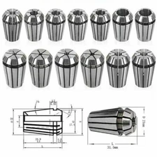 13Pcs Spring Collet ER20 Set 1-13mm For CNC Milling Lathe Tool Engraving Machine