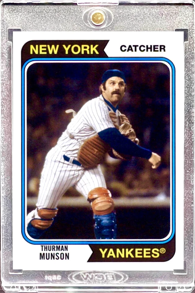 Tarjeta de inversión Thurman Munson RARA TOPPS SSP YANKEES SALÓN DE LA FAMA MVP ROY COMO NUEVA Foto 3 de 4