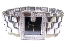 Ladies Gucci 1.50TCW White Diamond Stainless Steel 3600M Watch