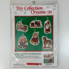 Toy Collection Ornaments (Set of 6) Counted Cross Stitch 1989 Dimensions 8392