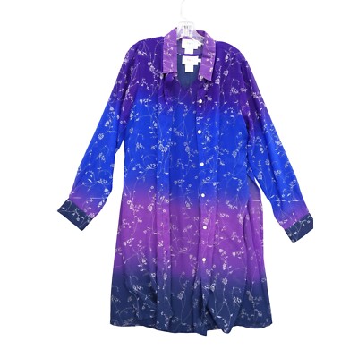 vtg Country Casuals Floral Dress & Slit Tunic Shirt M Fairy Witchy Whimsigoth