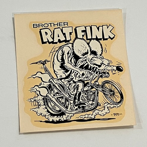 Vintage 1965 Ed Big Daddy Roth Brother Rat Fink Decal