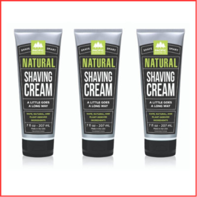 SHAVING CREAM Shea Butter Vitamin E 7oz 3 Pack PACIFIC SHAVING COMPANY