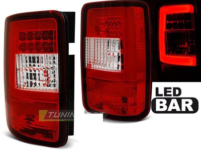 LTI LED-takavalot mallille for VW CADDY 03-14 punainen valkoinen LDVWF6WL XINO U