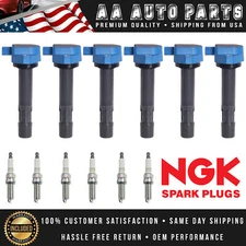 6 Energy Ignition Coil & 6 NGK Platinum Spark Plug For 09-15 Honda Acura MDX V6