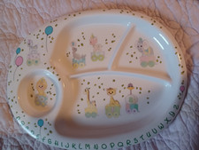 1987 precious moments melamine sectioned childs plate