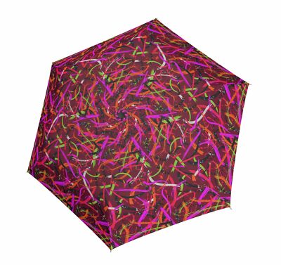 doppler Fiber Havanna Expression Regenschirm Accessoire Berry Rot Blau Neu