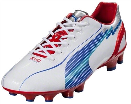 puma evospeed red and white