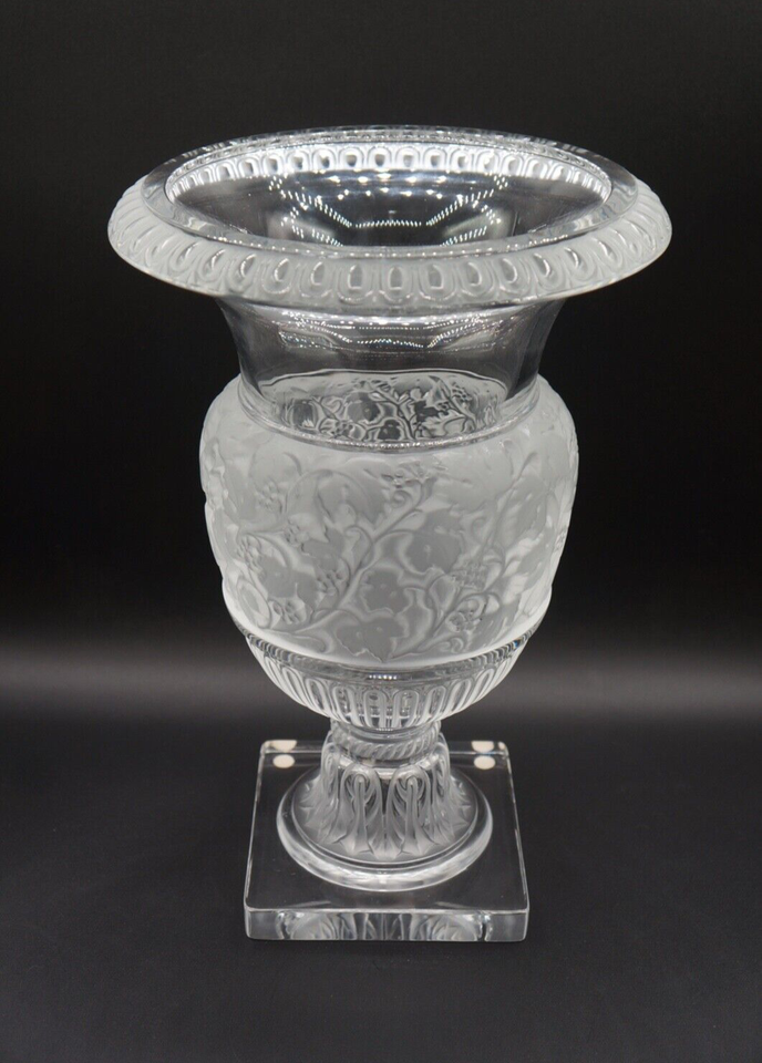 LALIQUE VERSAILLES VASE GRAPEVINES FROSTED FRANCE CRYSTAL. eBay