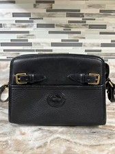 Dooney Bourke Vintage Pebbled Leather Black Crossbody Purse