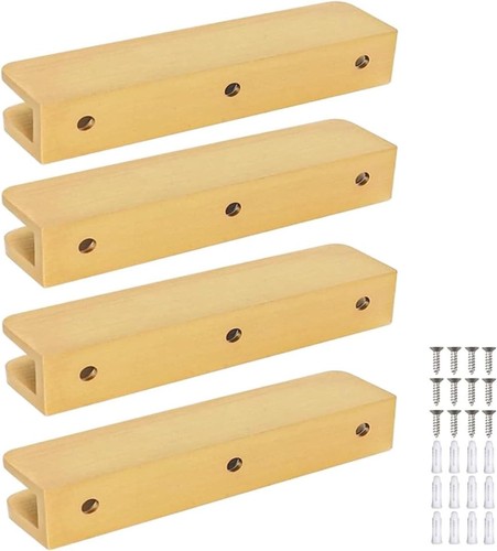 Solid Brass Glass Shelf Bracket Clamps Quantity (4) (8-10mm) Glass - 第 2/5 張圖片