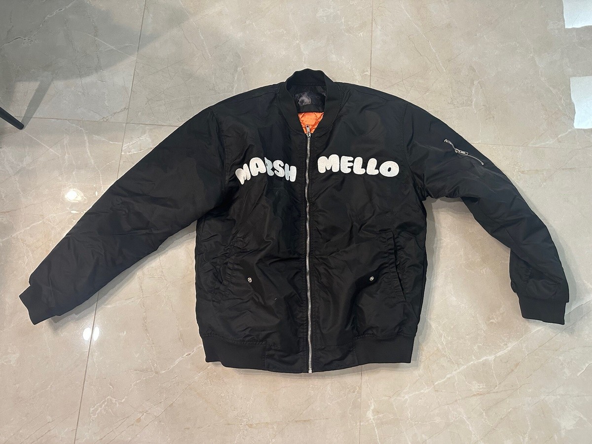 Marshmello Satin Bomber Jacket Men’s Size Medium Mello Gang EUC